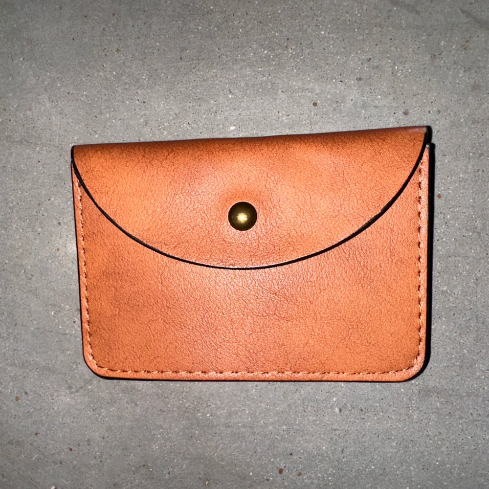 Tan Leather Card Holder Universal Threads